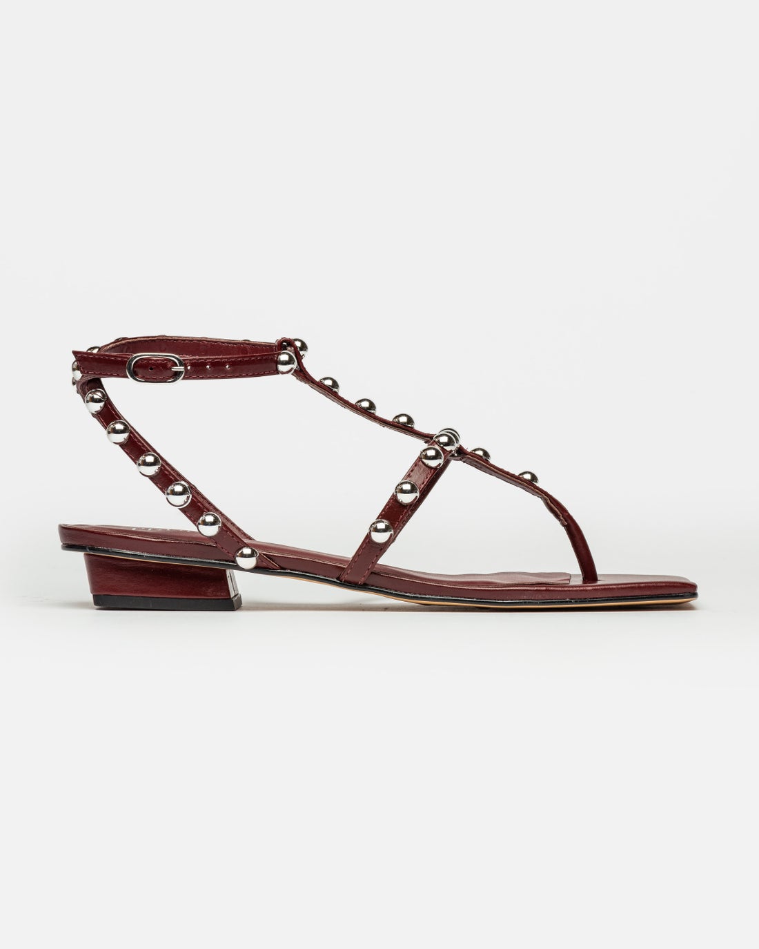 Sandalia baja Aurora en cuero liso