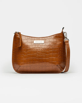 Bandolera Mia en cuero croco